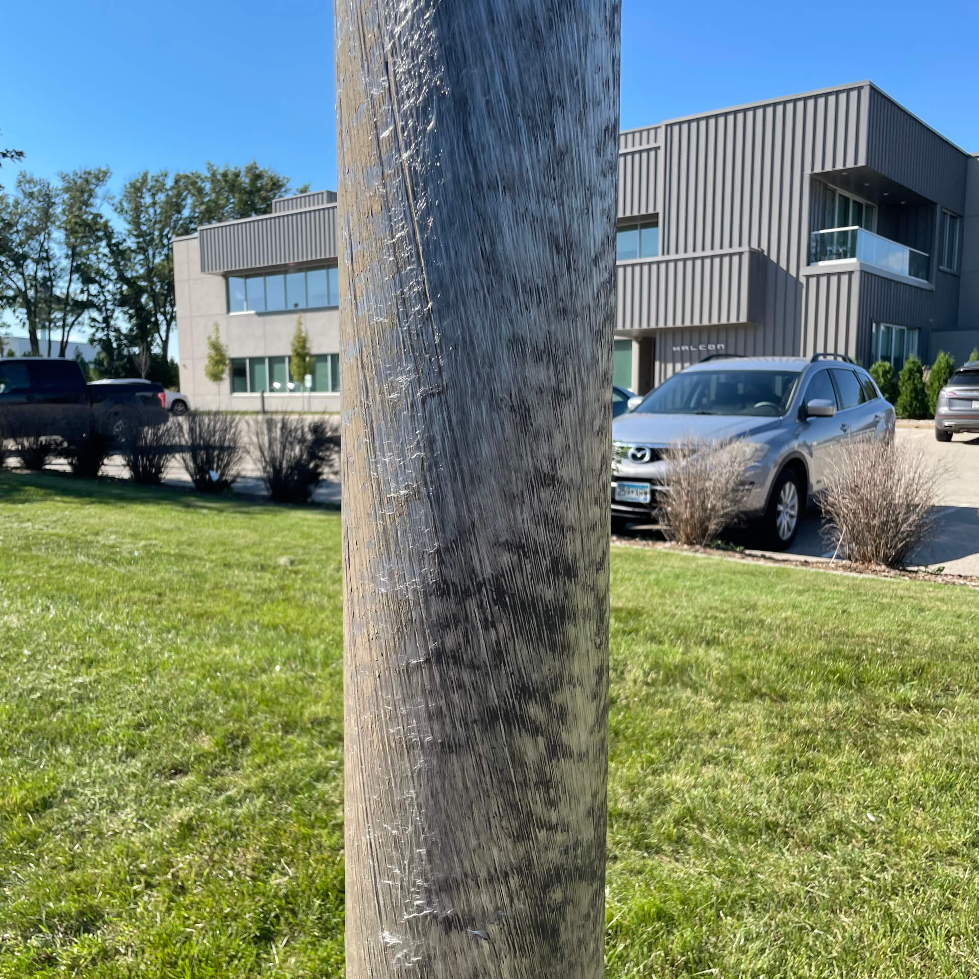 Fiberglass light pole UV Protection