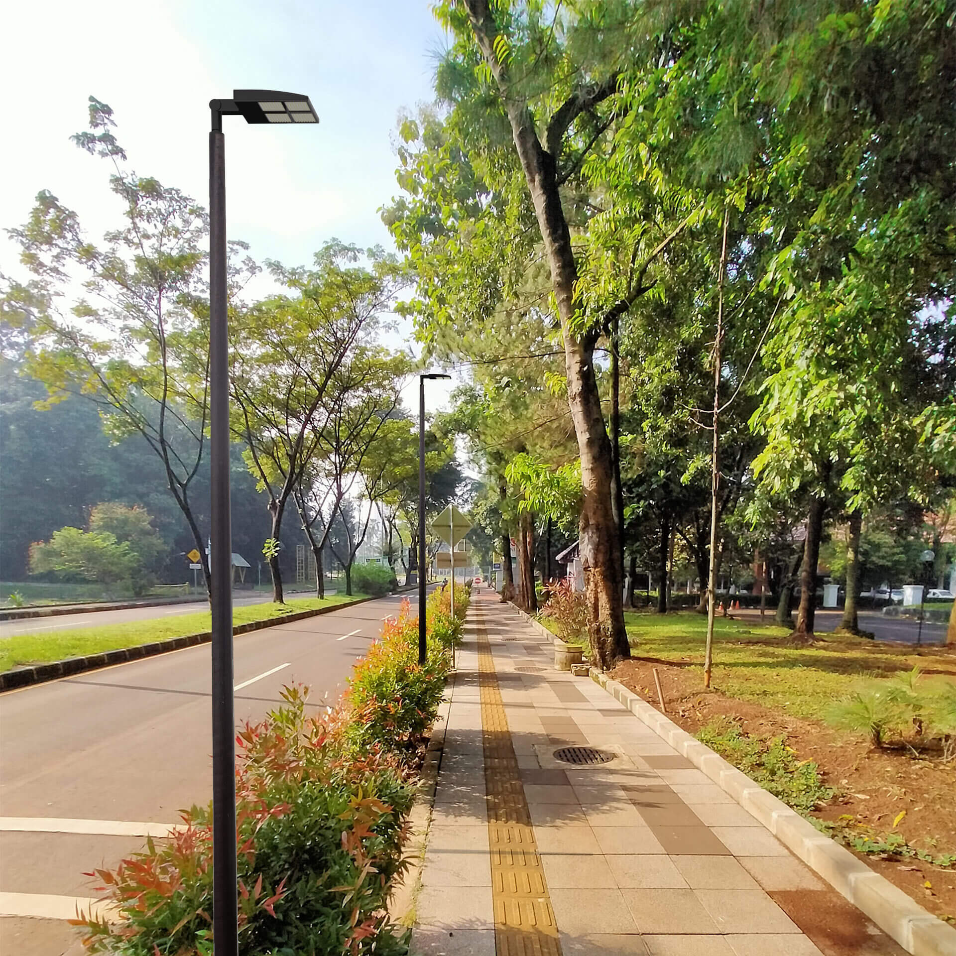 Round Fiberglass Light Poles